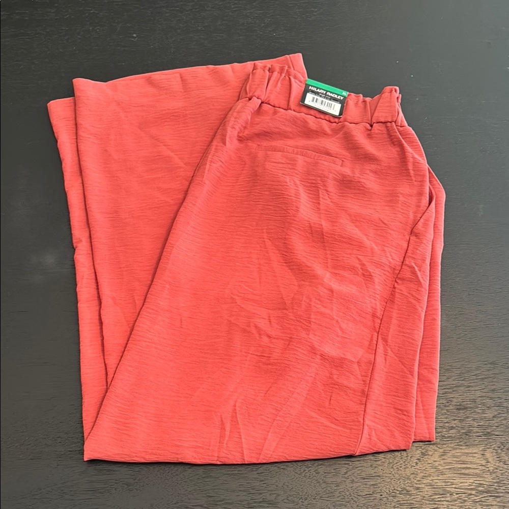 NWT Hilary Radley Ladies Wide Leg Pull-on Crinkle Pant